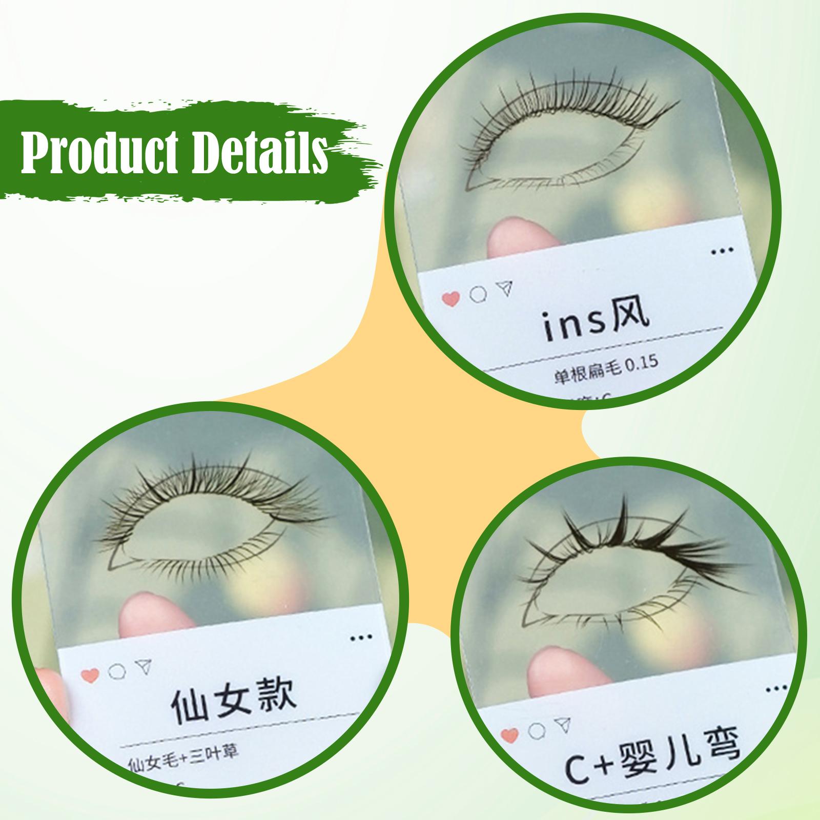 Women Accessories Store - 14개 속눈썹 효과 카드 여성용 속눈썹