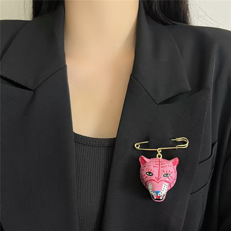 Women'S Accessories For Formal Wear - 우아한 에나멜 호랑이 브로치 핀 여성용