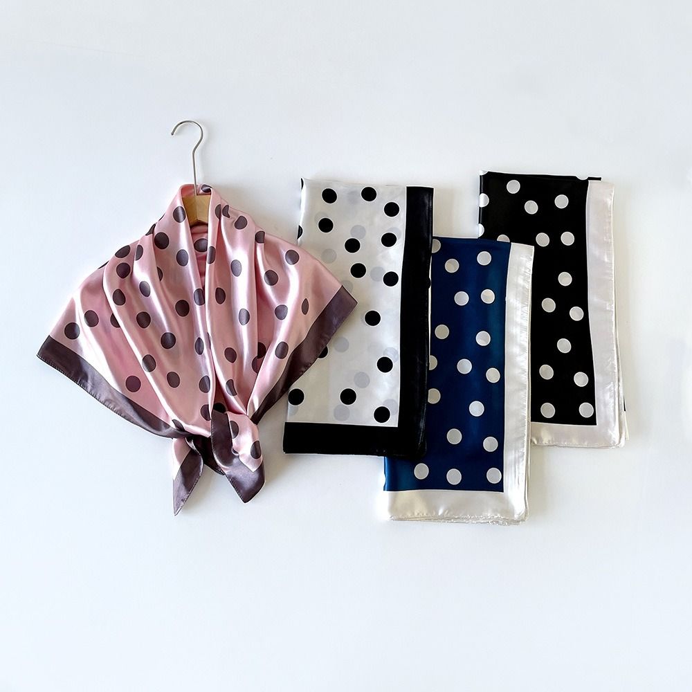우아한 프린트 도트 프린트 스카프 기하학적 모양 Y2K - Women'S Korean Accessories 리뷰 및 가격