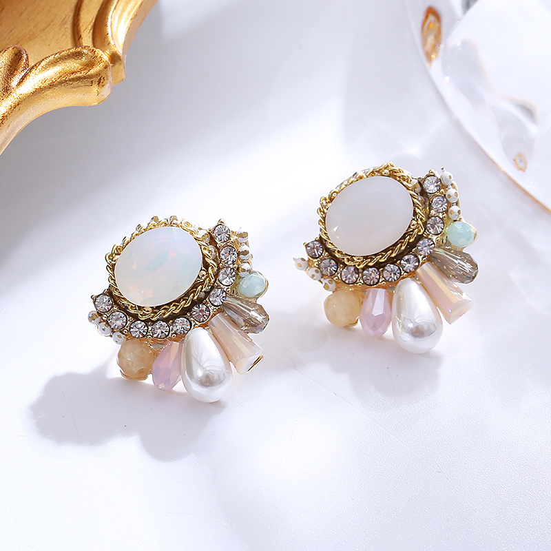 절묘한 크리스탈 스터드 귀걸이 여성용 펑크 쥬얼리 피어 - Women'S Accessories Nz 리뷰 및 가격