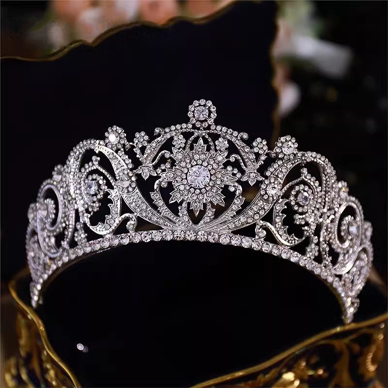 바로크 프린세스 퀸 큐빅 지르콘 신부 크라운 머리 장식 - Women Jewelry Accessories For Black Dress 리뷰 및 가격