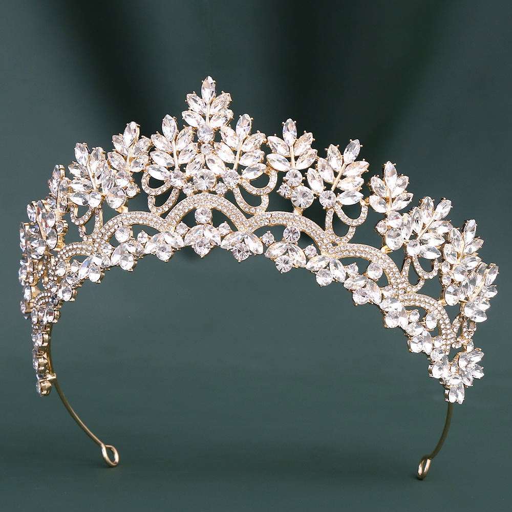 바로크 AB 컬러 크리스탈 라인스톤 대형 티아라 크라운 - Women Jewelry Accessories For Black Dress 리뷰 및 가격