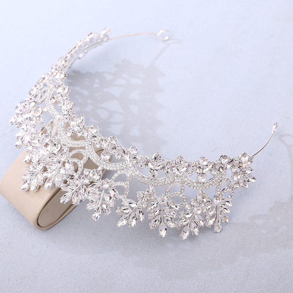 바로크 AB 컬러 크리스탈 라인스톤 대형 티아라 크라운 - Women Jewelry Accessories For Black Dress 리뷰 및 가격