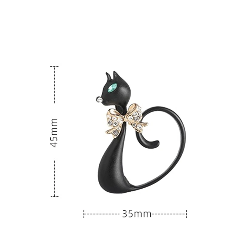 블루콤 귀여운 동물 검은 고양이 모양 구리 브로치 시뮬 - Women Jewelry Accessories For Black Dress 리뷰 및 가격