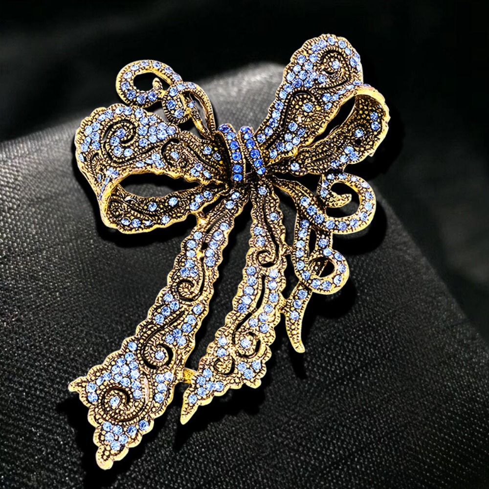 빈티지 활 모양 브로치, 여성을 위한 우아한 라인스톤  - Women'S Accessories For Formal Wear 리뷰 및 가격