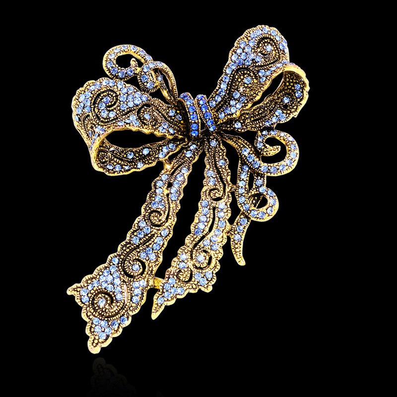 빈티지 활 모양 브로치, 여성을 위한 우아한 라인스톤  - Women'S Accessories For Formal Wear 리뷰 및 가격