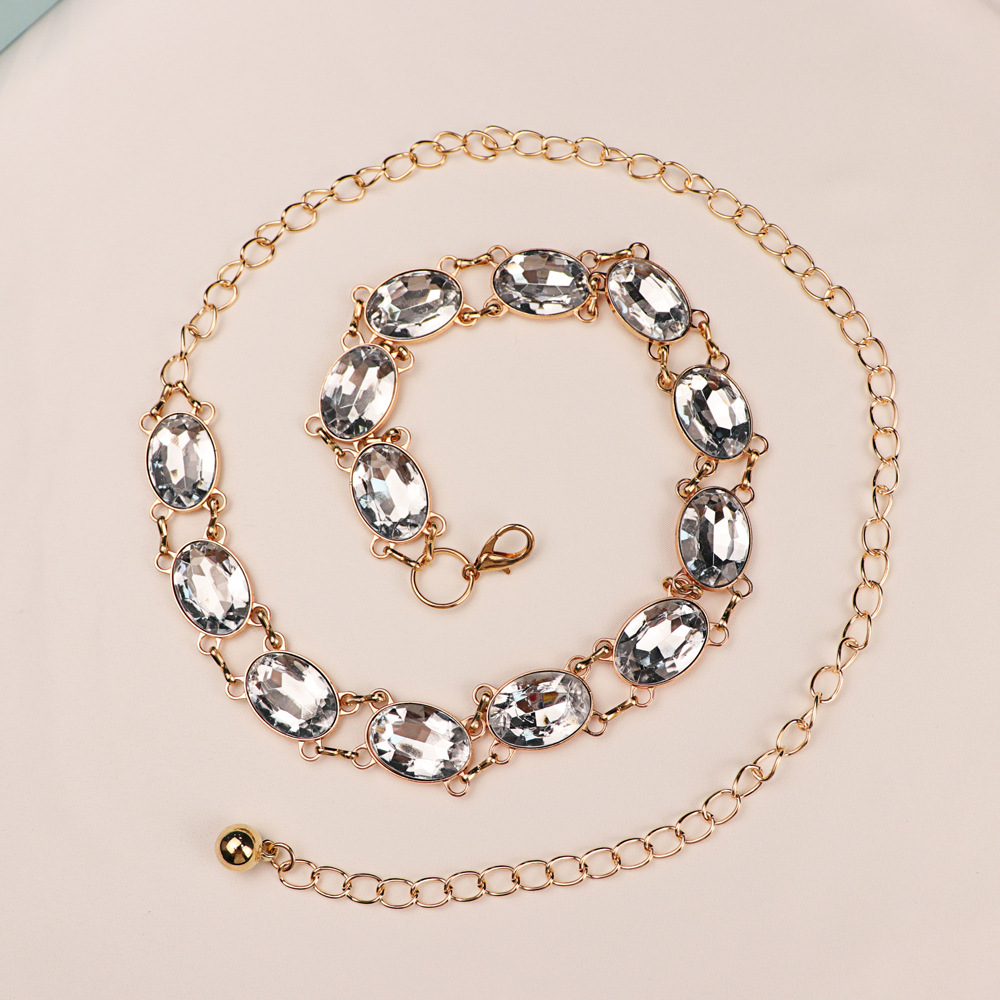 세련된 라인스톤 허리 체인 여성용 골드 메탈 벨트 드레 - Women'S Accessories For Formal Wear 리뷰 및 가격