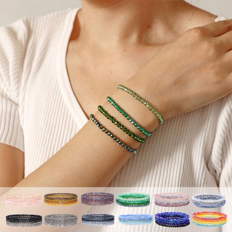 조정 가능한 여러 가지 빛깔의 크리스탈 팔찌 캐주얼 의 - Women'S Accessories For Formal Wear 리뷰 및 가격