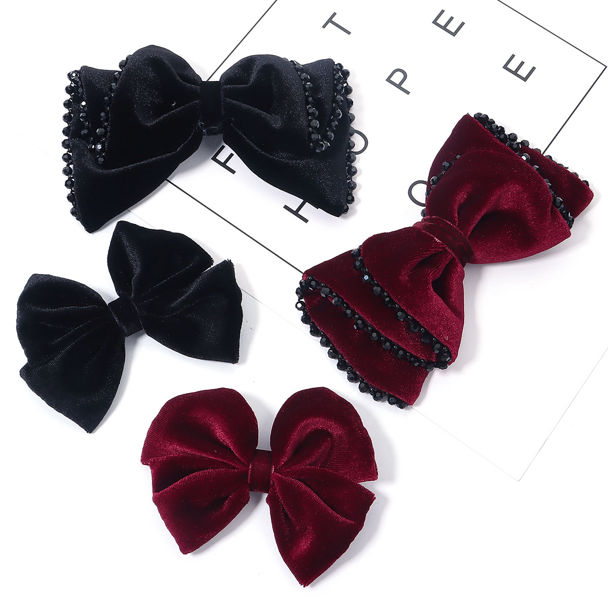 여성용 버건디 블랙 클래식 스타일 벨벳 크리스탈 활,  - Women Jewelry Accessories For Black Dress 리뷰 및 가격