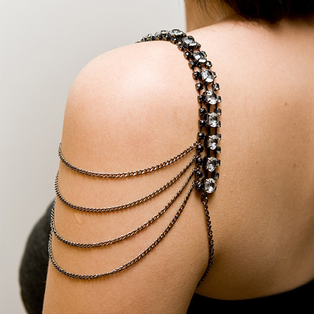 Stonefans 레이브 비키니 숄더 체인, 원피스 장 - Women Jewelry Accessories For Black Dress 리뷰 및 가격