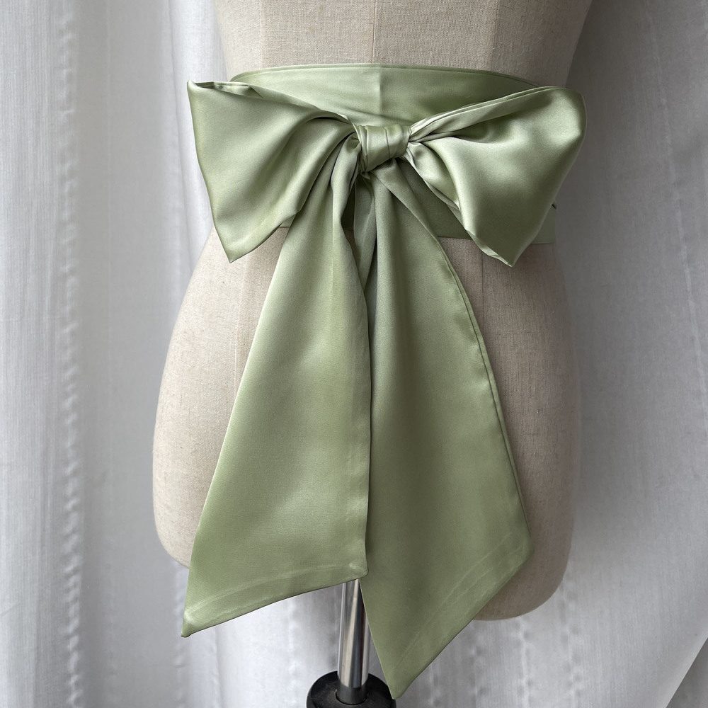 넓은 리본 허리띠 여성용 조절 가능한 타이업 벨트 패브 - Women'S Accessories For Formal Wear 리뷰 및 가격