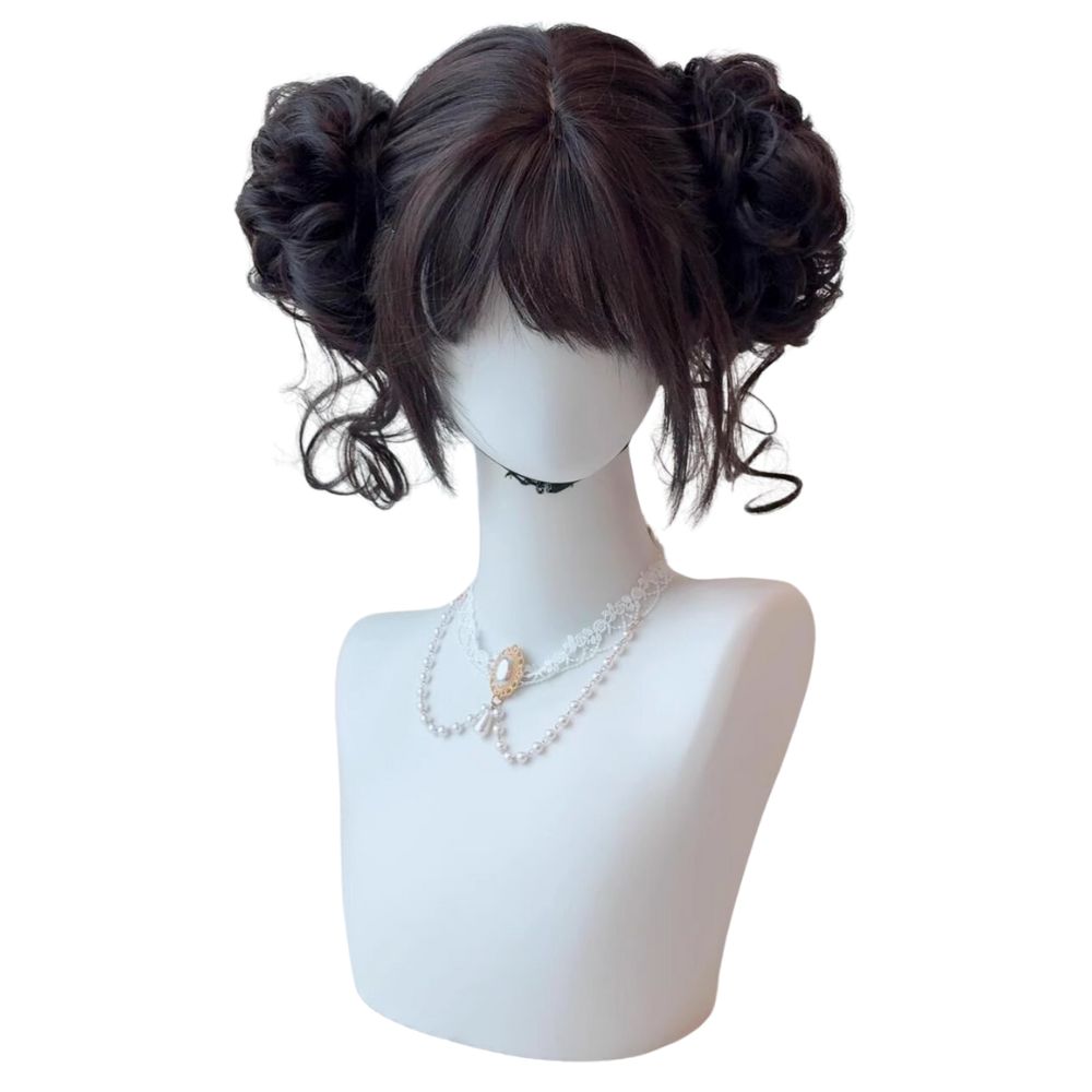 귀여운 더블 번즈 가발 코스프레 가발 여성용 걸그룹 아 - Women Accessories Kit 리뷰 및 가격
