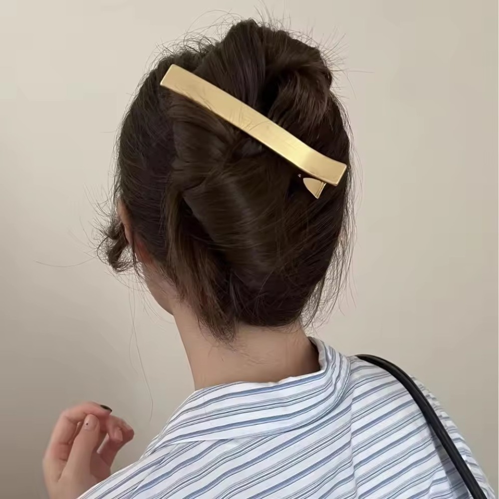 새로운 패션 메탈 헤어 클립 바레트 롱 덕클립 심플 한 - Women'S Korean Accessories 리뷰 및 가격