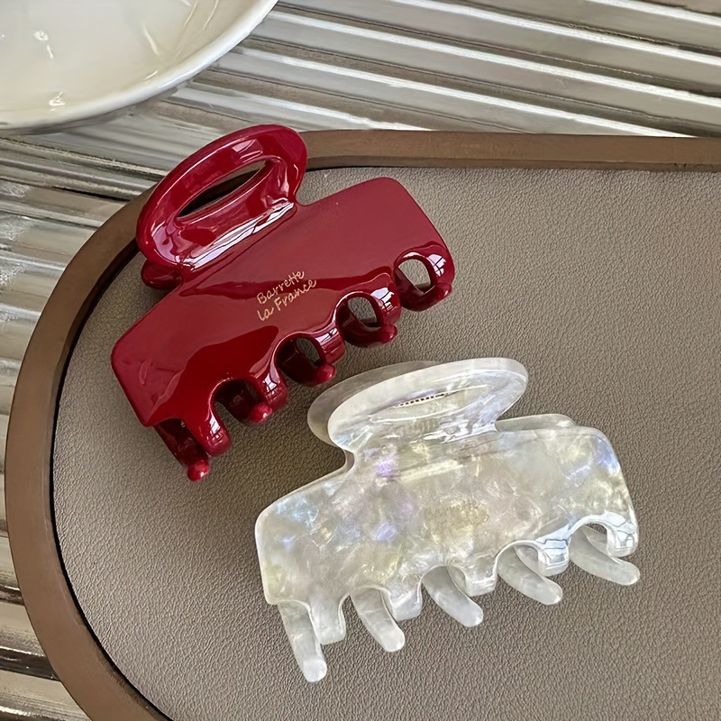 5.5cm 길이의 아세테이트 헤어 크랩 레드 헤어 클립 - Women'S Korean Accessories 리뷰 및 가격